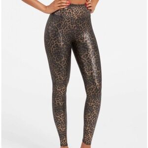 SPANX Faux Leather Leopard